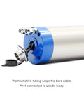 Heavy Duty Water Cooled Spindle Motor 1.5Kw Er16 Rock Solid Workhorse For Cnc Routers 110V 400Hz close-up of cable connection.