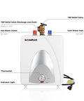 Under Sink Point Of Use Hot Water Heater 1.3 Gallon 120V 1440W Instant Hot Water Wall Or Floor Mount Easy Install Energy Saver