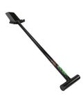 NX6 Tempered Steel 36 Inch Shovel With Double Serrated Blade And Wide Non Slip Foot Pegs For Heavy Duty Digging Root Removal