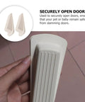 5 Pack Door Wedge Stoppers Rubber Anti Skid Prevent Slamming For Home And Office, hand holding wedge shaped door stop
