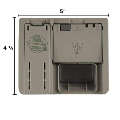 Genuine OEM Detergent Dispenser Assembly Gray For Dishwashers Direct Replacement For 00645208 Easy Install Attaches to Inner Door