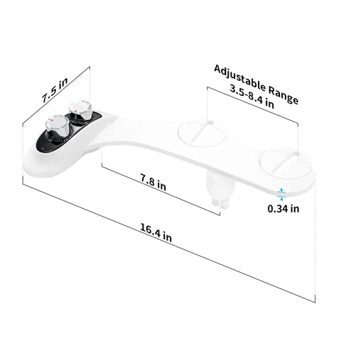 Non Electric Manual Bidet Attachment For Toilet With Temperature Display Warm Water From Hot Water Hookup size dimensions