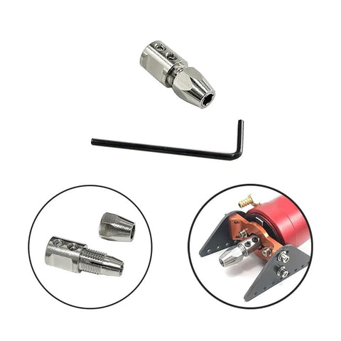 RC Boat Flex Collet Coupler 5mm Motor Shaft to 4.76mm Flex Shaft Stainless Steel Flexible Coupling set with wrench