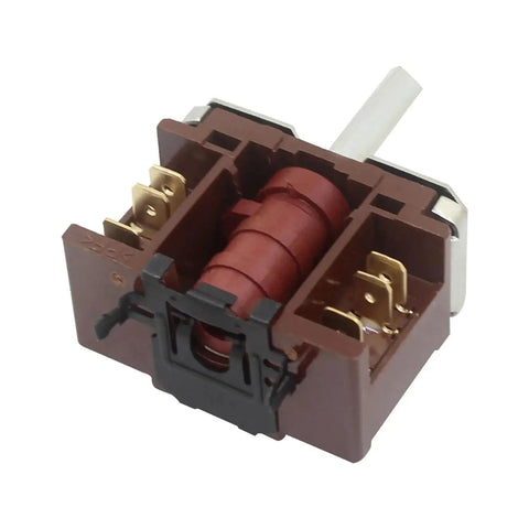Pro-Grade High Precision Button Encoder With Smooth Rotation, shown in close-up, highlighting metal contacts and plastic casing.