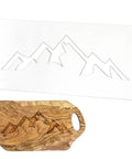 Slick Clear Acrylic Mountain Router Template For Precision Wood Inlay Projects Features Built Different Anti Scratch Layer and wood sign.