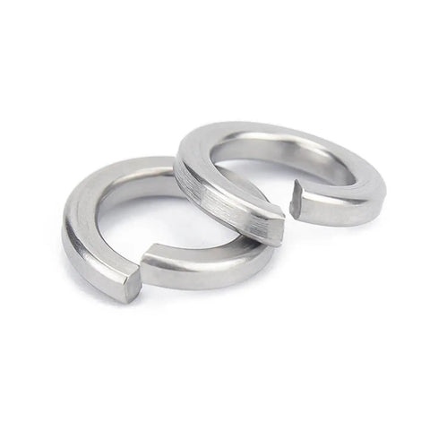 Heavy Duty Stainless Steel Split Lock Washer Set For Nuts Bolts And Screws A2 304 Gasket Anti Loosening, 10 Piece Pack
