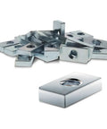 Slide In M8 T Nuts For 1.5 Inch, 40mm And 45mm Aluminum Extrusions, Steel ST50 With Zinc Finish, Economy 25 Pack
