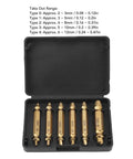 Get The Ultimate 6 Piece HSS 4341 Double Head Damaged Screw Extractor Kit For Stripped Bolts And Broken Fasteners In Sizes 2 To 12mm Made Tough With Titanium Coated Steel For Easy Removal Any Day, 6-piece set in case