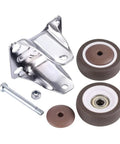 Four Piece Set Of Two Inch Brake Swivel Caster Wheels That Roll Slick And Dead Quiet On Hardwood Or Tile Heavy Duty Silent Furniture Casters With Lock Tight Rollers for carts, pallets, and couches.