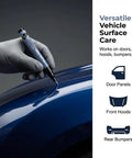 Car Scratch Remover Pen, Quick Touch Up Tool For Cars used on blue vehicle surface by hand to fix scratches