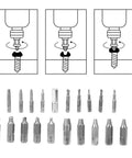 Kick Some Ass With This High Speed Steel Nan Screw Removal Drill Bit Set, A Total Game Changer For DIYers Fixing Stripped Bolts And Broken Fasteners In Your Garage Or Home Workshop Without Any Drama Or Stress. HSS extractor bits and socket adapter set