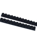 Close-up of 2 black strips from 5Pcs Conductive Rubber Contact Pad Set For DGX Series And PSR Keyboards, 61 Keys Compatibility