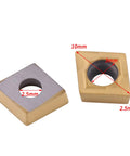 Carbide Lathe Inserts Set For Semi Finishing Steel CNC CCMT060204 HM YBC251 Tools, square carbide inserts with measurements