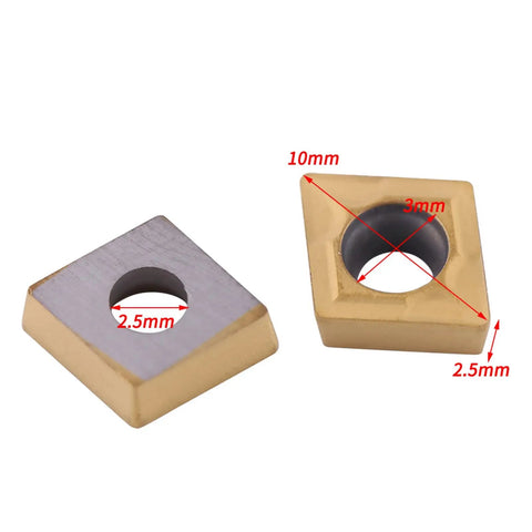 Carbide Lathe Inserts Set For Semi Finishing Steel CNC CCMT060204 HM YBC251 Tools, square carbide inserts with measurements