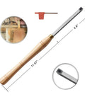 Pro Grade Carbide Tipped Wood Turning Tools Set With Finisher Rougher Detailer Swan Neck Hollower Solid Wood Handles
