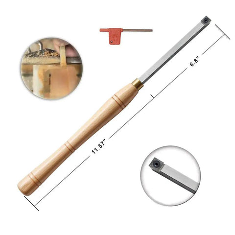 Pro Grade Carbide Tipped Wood Turning Tools Set With Finisher Rougher Detailer Swan Neck Hollower Solid Wood Handles