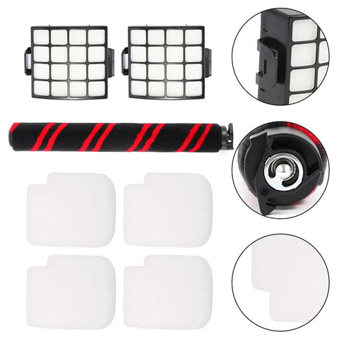 Stratos DuoClean Upright Vacuum Replacement Kit with 1 roller brush, 2 HEPA filters, and 4 foam and felt sets for AZ3002 AZ3000.
