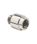 External Vacuum Breaker Brushed Nickel Finish For Bathtub, Metropol Style Leakproof Valve, shown close-up view