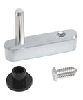 Shower Door Pivot Block With Three Quarters Inch Pin For Framed Swing Doors, Hinge Pin Kit, replacement parts, silver, black, screw included.