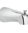Replacement Tub Spout With Lift Rod Diverter For Tub And Shower In Chrome Finish Five Point Five Inch Length One Half Inch Slip Fit Connection Makes An Easy Swap Between Tub Spout And Showerhead Fits 3801. Chrome tub spout with lift rod.
