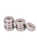 Miniature Flange Ball Bearings Set 50Pcs Shielded MF52ZZ MF62ZZ MF63ZZ MF74ZZ MF83ZZ MF84ZZ MF95ZZ To MF148ZZ in steel