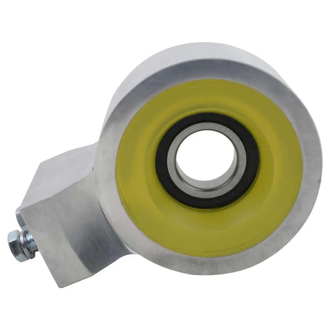 Premium Billet Aluminum Driveshaft Carrier Bearing with High Grade Polyurethane Insert for 1958 to 1964 Chevy Impala, close-up view.