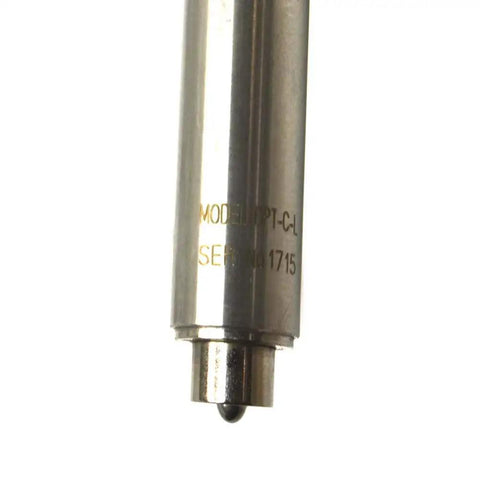 Queensgate DPT-C-L Digital Piezo Translator Module showing model number engraved on metal shaft