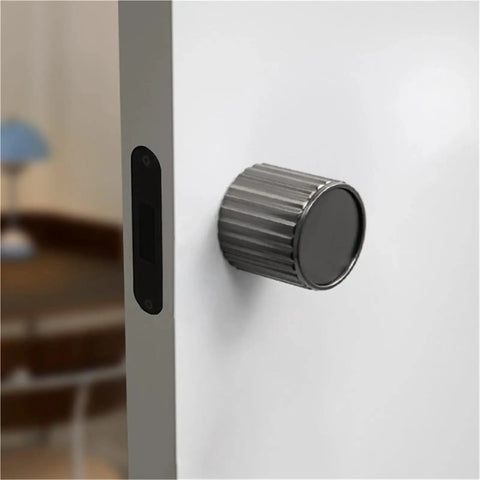 Bedroom Door Lock Universal Silent Knob With Hidden Key Handle on modern interior door
