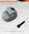 2 Pack Interior Sun Visor Mounting Clips Gray Bone for Peterbilt and Kenworth Heavy Duty Trucks Replaces S16 1023 661 with dimensions