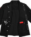 Heavy Duty Flame Resistant Leather Welding Jacket From Thick Cowhide Split Leather For Full Upper Body Protection From Neck To Waist, Durable 100 Percent Leather Workwear, FR Certified, XXXL Size, Open Front View