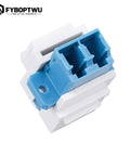 10 Pack Fiber Optic LC Duplex Singlemode Keystone Jack Couplers White, Low Insertion Loss, High Precision Zirconia Ferrule