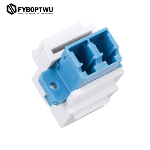10 Pack Fiber Optic LC Duplex Singlemode Keystone Jack Couplers White, Low Insertion Loss, High Precision Zirconia Ferrule