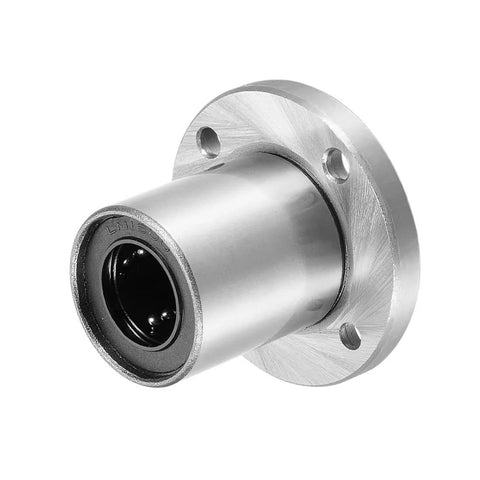 LM16UU Heavy Duty Round Flange Linear Ball Bearing Bushing 16mm Bore 28mm Outer Diameter 37mm Length Sealed On Both Sides front view