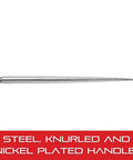 Replacement Point For 70A Scriber With Knurled Nickel Plated Handle, Durable Steel Build, Two And Three Eighths Inch Point Length