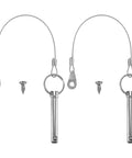 Four Pack Quick Release Pins 10mm Diameter 51mm Length 60mm With Lanyard Screw For Bimini Top And More, Multi Purpose Pin Set visible front view