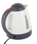 24V Car Kettle 1000ML Electric Water Heater 304 Stainless Steel Rapid Heating Pot side view with handle and measurement markings.