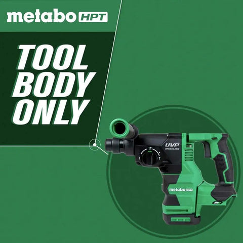 Cordless 36V MultiVolt Rotary Hammer Tool Only SDS Plus 1-1/8 Inch with LED level side view