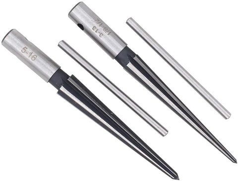 T Handle Taper Reamer Set For Woodworking And Guitar Luthier Projects Pro Grade 3-13 mm and 5-16 mm reamers with 6 flutes