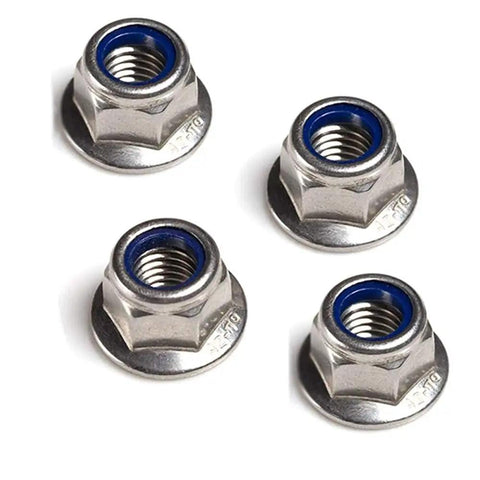 Beefed Up Aluminum 12mm Hex Wheel Hubs With Axle Pins And Nuts Replacement 1654 - M4 locknuts for 1/10 RC models