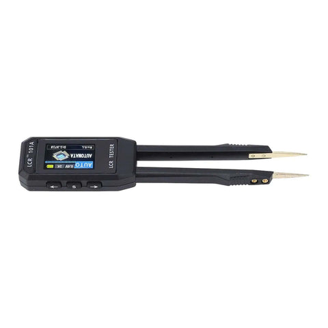 10KHz Digital Tweezers Multimeter for SMD Components with color display, testing probes visible