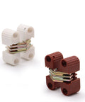 Hidden Hinges 4 Pack 33x11mm White Plastic Invisible Barrel Cross Hinge for doors, windows, cabinets in smooth, quiet function.