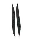 Slick Rear Bumper Reflectors Red Marker Lens Trim Pair Left And Right Side Replace Oem Part Numbers For Tesla Model X 2016 To 2021 close-up of black reflective trim pieces