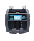 Pro Grade Mixed Denomination Money Counter Machine Featuring CIS Image Receipt Printing And Foolproof Fake Bill Detection That Handles Stacks Without Breaking A Sweat front view with display and bill feed.