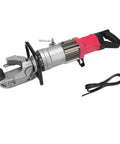 Electric Hydraulic Rebar Bender Portable Steel Barring Tool For 4 To 25 Mm Curves Job Site Rig With Corrosion Resistant Frame For No Sweat Reinforcement Processing showing the tool's hydraulic mechanism.