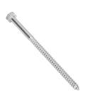 Image of a Stainless Steel Half Thread Wood Lag Screw Hex Bolt Self Tapping For Carpentry M8x150mm with a pointed tip and hexagonal head.
