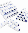 Super Smooth 60 Pack 4 Inch Microfiber Paint Roller Covers With 1/3 Inch Nap For Cabinets Walls And Doors Lint Free Mini Roller Refills displayed.