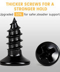 Thicker screws for stronger hold included in the Sixty Piece Premium Sawtooth Picture Hangers With Matching Wall Screws And Utility Bag.