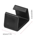 8 Pack Wicker Furniture Clips For Outdoor Sofa Sectional Fasteners, black PP plastic clip, size 4.2cm x 6.5cm