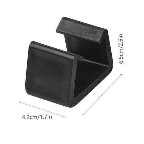 8 Pack Wicker Furniture Clips For Outdoor Sofa Sectional Fasteners, black PP plastic clip, size 4.2cm x 6.5cm