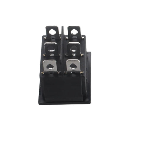 6 Pin Auto Reset Starter Switch For Gas Gens 8750 Starting Watts 7000 Running Watts 13 HP 420cc Electric Start black terminal view